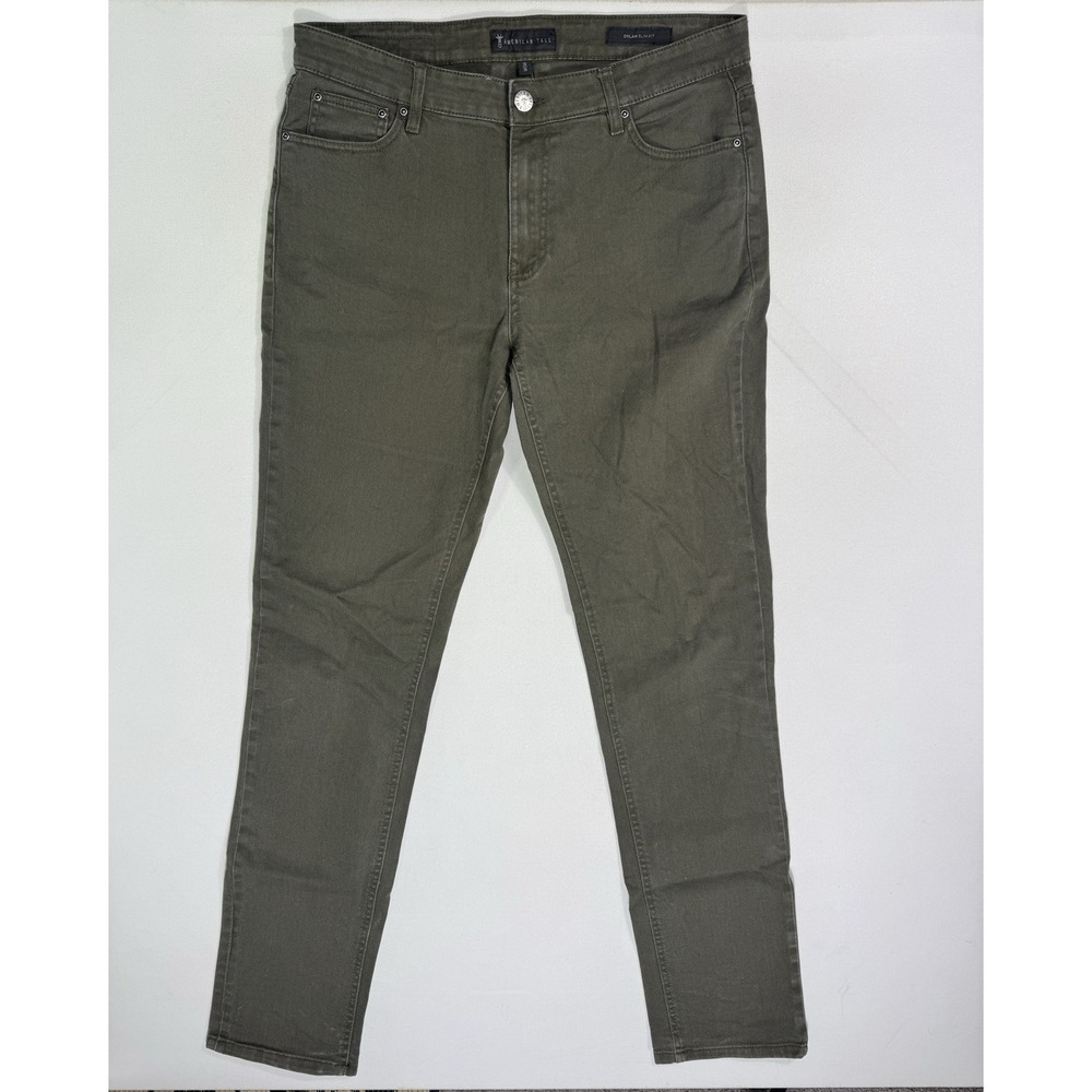 American Tall Jeans Men’s 36x36 (36x35) Dylan Slim Fit Green Stretch Denim
